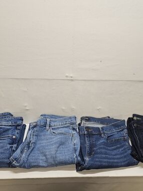Lot 6 Pairs Women's Jeans Size 8 To 16 LL Bean Eddie Bauer Old Navy Lee Mom Jean